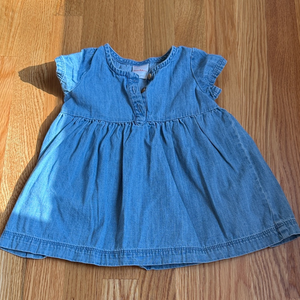 Hanna Andersson Light Blue Denim Girls Dress